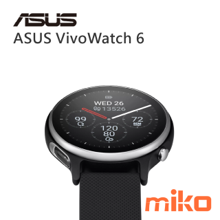 ASUS VivoWatch 6 (HC-D06) )是一款健康智慧運動手錶，擁有全球首款指尖量測血壓功能，並通過了TFDA認證。這款智慧健康錶配有1.39吋AMOLED大猩猩螢幕和雙頻GPS